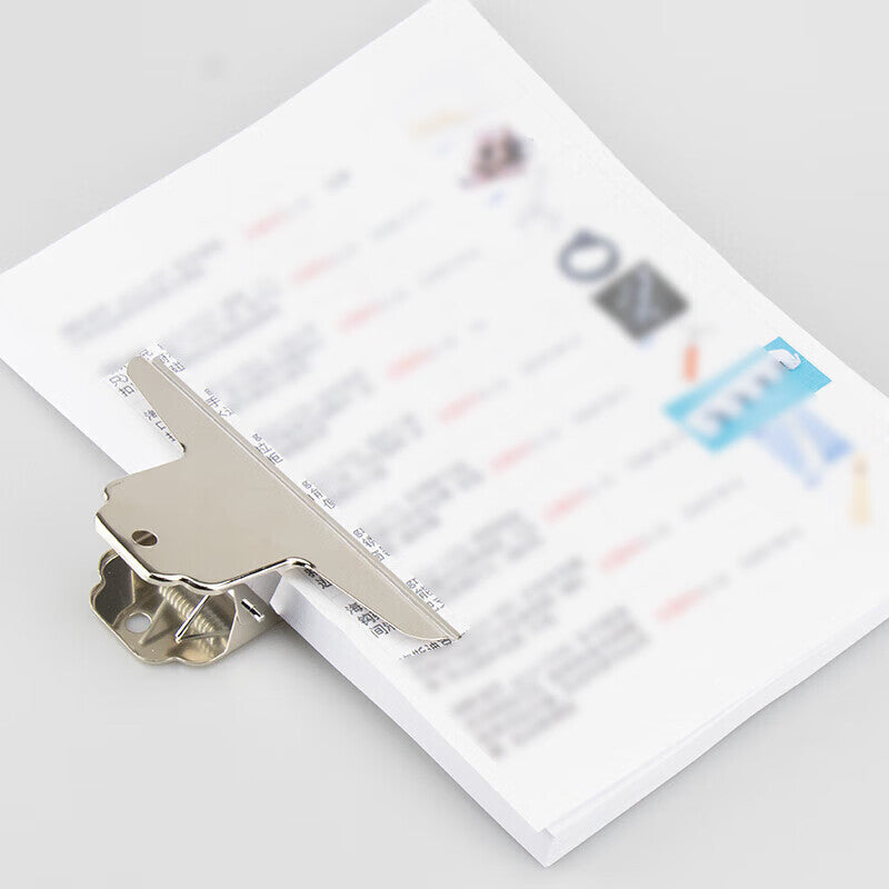 Masford Strong Stainless Steel File Folder 160mm [Pack of 4] Mountain-shaped Metal Clip for Documents, Receipts, and Stationery