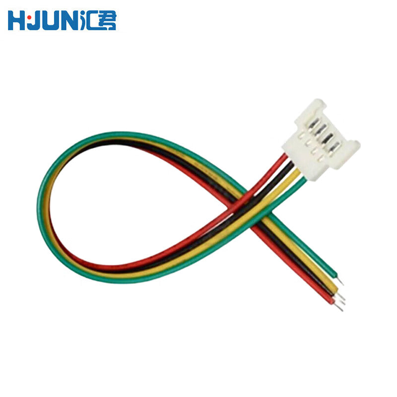 Huijun MX2.0 Electronic Wire Single-End Tinned Color Printed Cable Connector, Male/Female 2P 3P 4P, 10 Single-End Female 4P 10cm