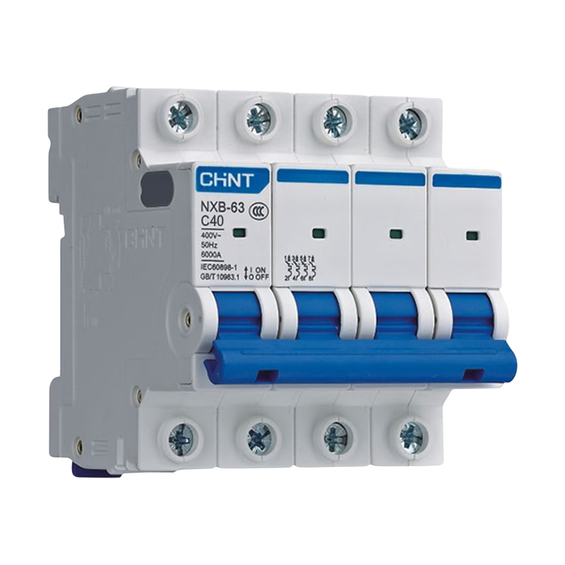 Chint (CHNT) DZ47 upgraded overload air switch NXB-63-4P-C40 small circuit breaker 40A