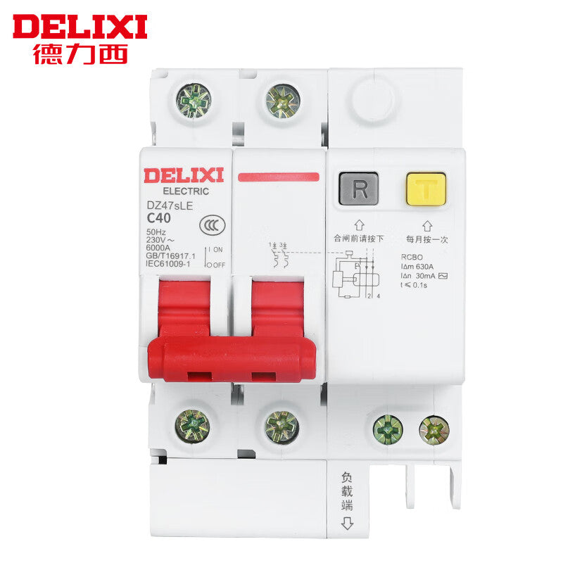 DELIXI ELECTRIC small leakage protection circuit breaker leakage protection air switch DZ47sLE 2P 40A