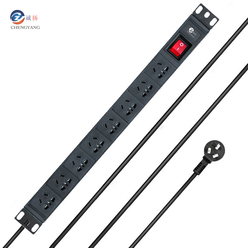 Chengyang network cabinet wall cabinet switch cabinet weak current monitoring small cabinet 6-bit 10A dedicated PDU power supply