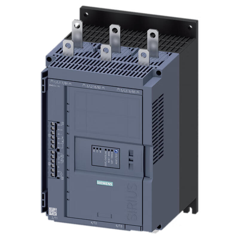 Siemens soft starter 200-480V 113A, 110-250VAC screw terminal without bypass, analog output; 3RW51341XC14