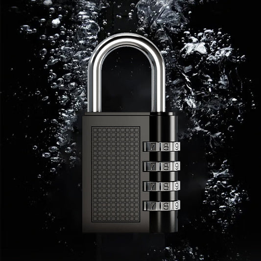 Du'ao combination lock for student dorm lockers, luggage, gym lockers, metal anti-theft padlock, large 4-position padlock.