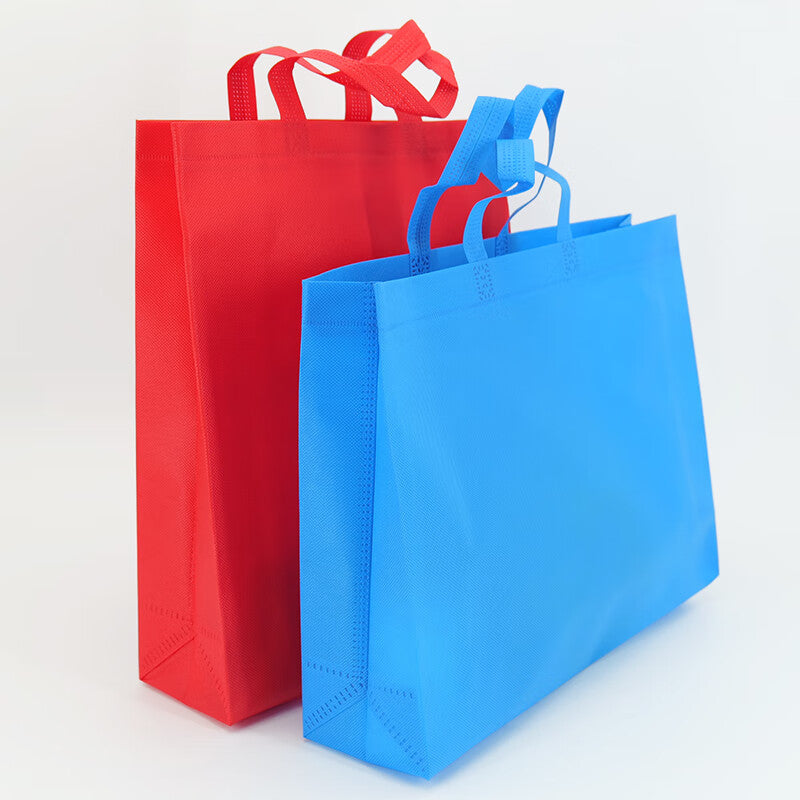 Bingyu Non-woven Tote Bag, Takeout Packaging Bag, Shopping Bag, Printed Logo Advertising Bag, Red, 35*41*12, Vertical Style, 10 Pieces, BYDZ-5