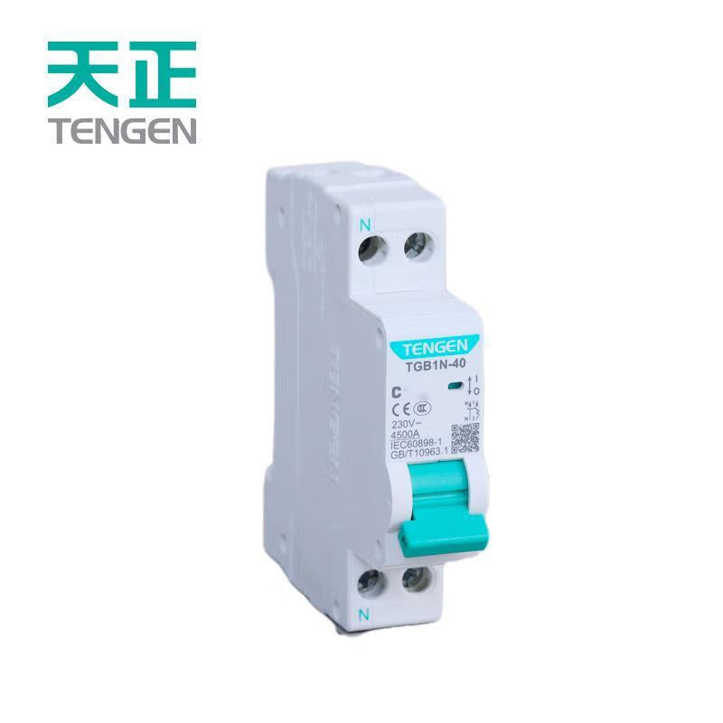 Tianzheng Electric TENGEN air switch TGB1N-40 1P+N C25 4.5KA small circuit breaker small air switch 335012800553