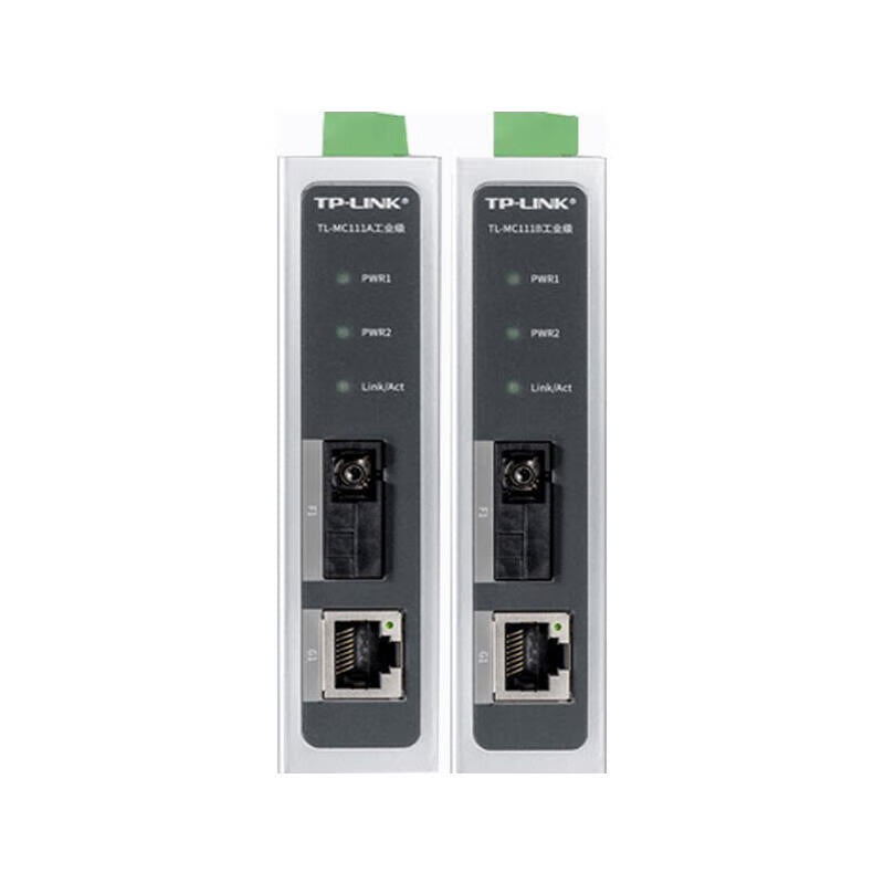 TP-LINK/Pu Lian industrial grade fiber optic transceiver, 100M single mode single fiber, 20KM set, 1 each, 100M, SC port, 1 each, 100M, RJ45 port; TL-MC111A industrial grade + TL-MC111B industrial grade