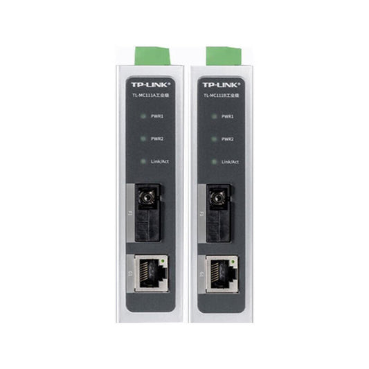 TP-LINK/Pu Lian industrial grade fiber optic transceiver, 100M single mode single fiber, 20KM set, 1 each, 100M, SC port, 1 each, 100M, RJ45 port; TL-MC111A industrial grade + TL-MC111B industrial grade