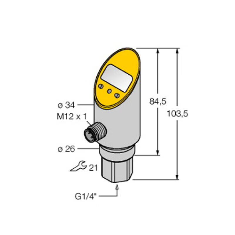【WH】Turck pressure sensor; PS010V-301-LI2UPN8X-H1141