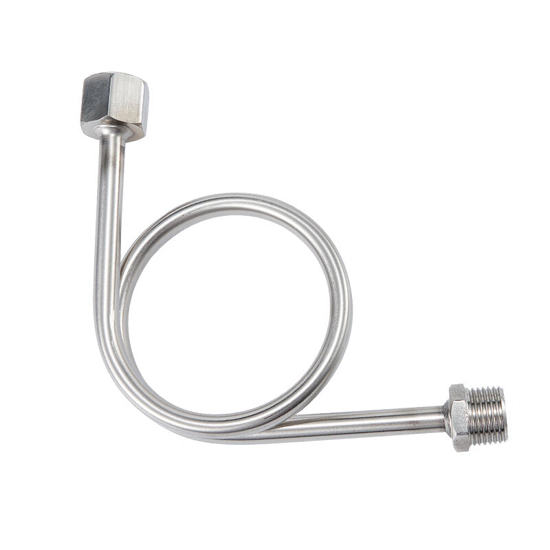 Fuyi pressure gauge buffer tube, buffer connecting tube bend, condenser tube, gauge bend, stainless steel 90° external thread 4-point internal thread M14*1.5