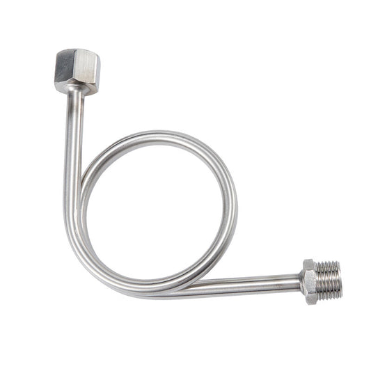 Fuyi pressure gauge buffer tube, buffer connecting tube bend, condenser tube, gauge bend, stainless steel 90° external thread 4-point internal thread M14*1.5