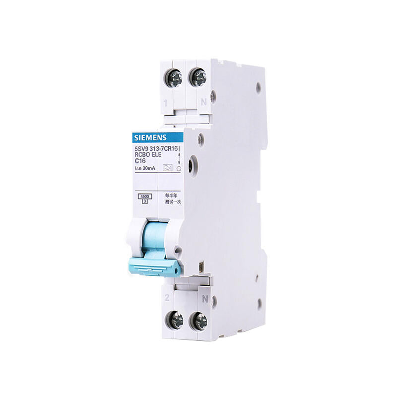 Siemens compact electronic residual current protection circuit breaker 16A 1P+NC 6kA 30mA A; 5SV9/SN A 30mA 1P+N 6KA C16