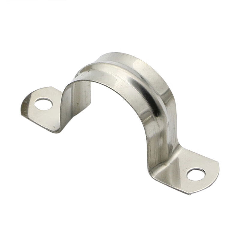 Winstan WY0190 304 Stainless Steel Pipe Clamps, U-Shaped Pipe Clips, Water Pipe Fixing Clips, 304 Stainless Steel Fasteners Standard Parts, Φ25 [100 pieces]