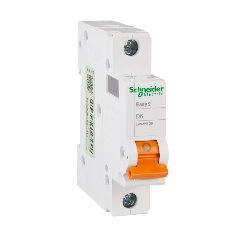 Schneider Electric miniature circuit breaker, EA9AN 1P D6A; EA9AN1D6