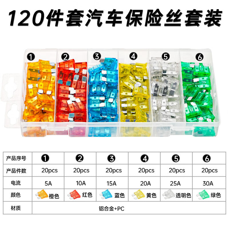 Coolant Automotive Fuse Kit for Cars, Trucks, and Motorcycles (5/10/15/20/25/30A)