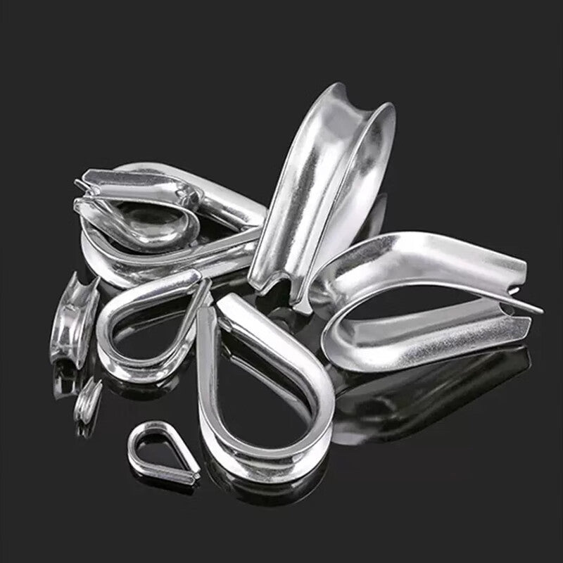 Deqi 304 Stainless Steel Collar, Wire Rope Protective Collar, Triangular Collar, Sheep's Eye Triangular Collar M22 (1 piece per pack)