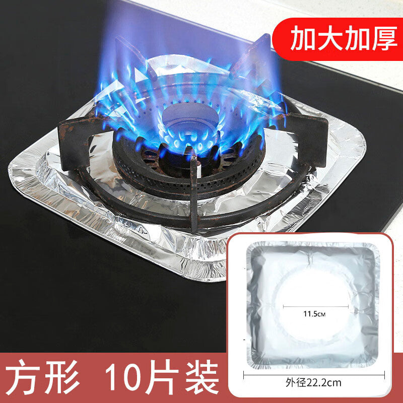Tams Gas Stove Oil Protector Gas Foil Sticker Integrated Burner Head Stovetop Sticker Underneath Protective Ring Kitchen Aluminum Foil