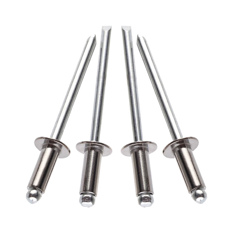 Jingti 304 Stainless Steel Blind Rivets, Semi-Steel Blind Rivets, Round Head Blind Rivets, Open Tenon Rivets, Decorative Rivets, M4*6 (100 pieces) Unit: Package