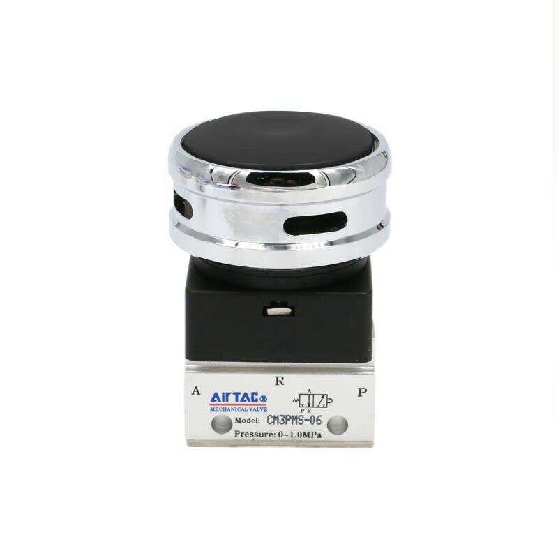 AirTAC Mushroom head push button manual valve (with protective cover) (1/8); CM3PMS06B