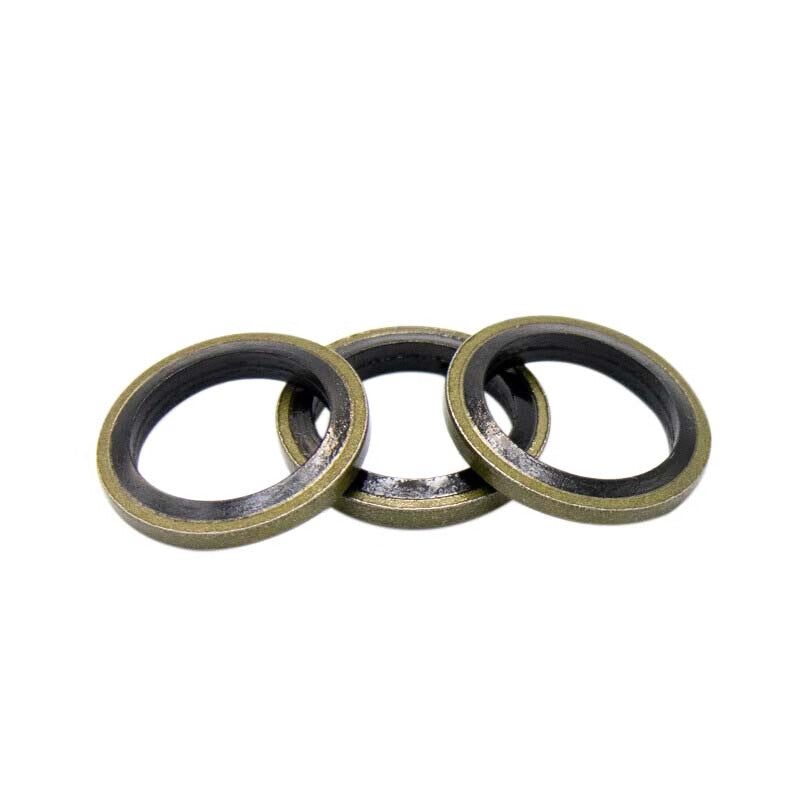 Haisdic HKqy-35 JB982 Rubber-Metal Combination Washer, Nitrile Sealing Gasket, Skeleton Oil Seal (100 pieces per pack), Inner Diameter 8mm