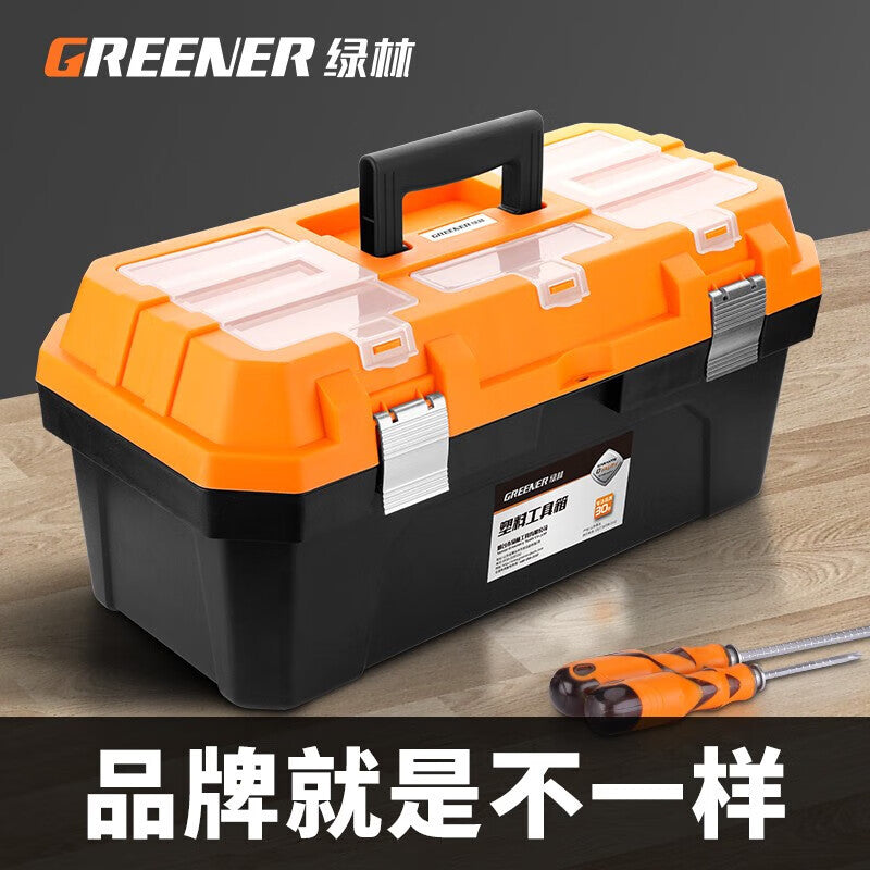 Portable Industrial Grade Tool Box GREENER Tool Box Storage Box Hardware Durable Plastic Large Vehicle Maintenance Electrician Multifunctional
