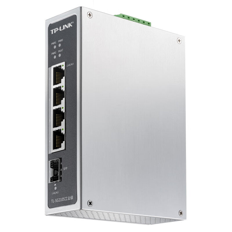 TP-Link Layer 2 managed industrial switch 4 Gigabit ports + 1 Gigabit SFP port; TL-SG2105 industrial grade