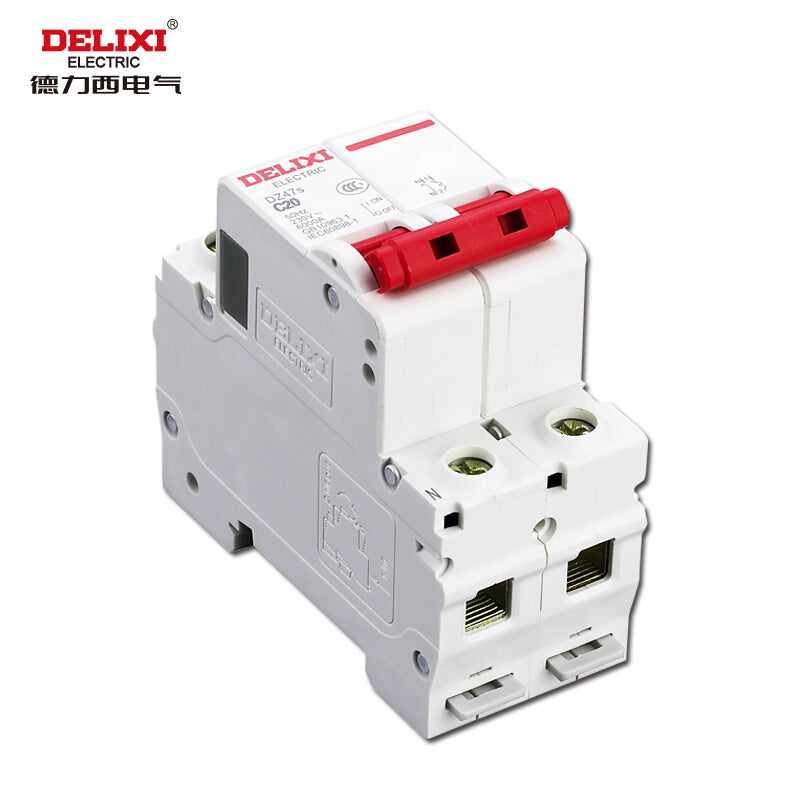 Delixi air switch small circuit breaker DZ47s C type 2P 20A; DZ47SN2C20