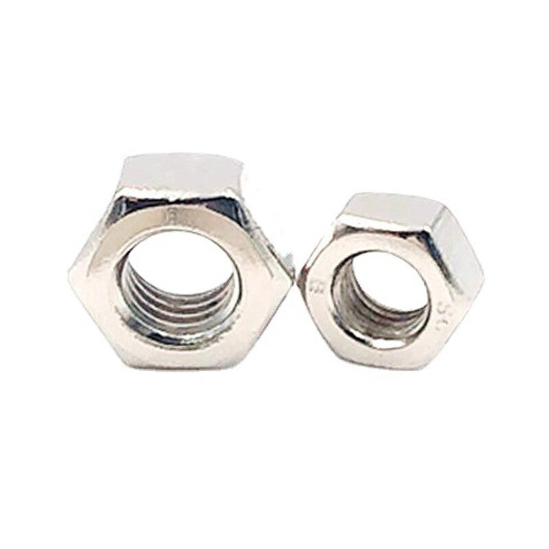 Saint-Struck GB6170 Nickel-Plated Grade 8 High-Strength Hex Nuts/Hex Screws M4 [200 Pieces]