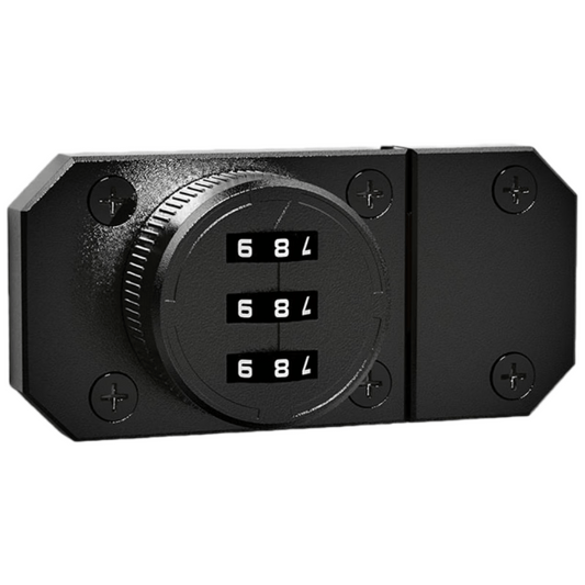 Shouli drawer combination lock, no-drill cabinet door lock, latch, filing cabinet bolt lock, furniture simple lock, black