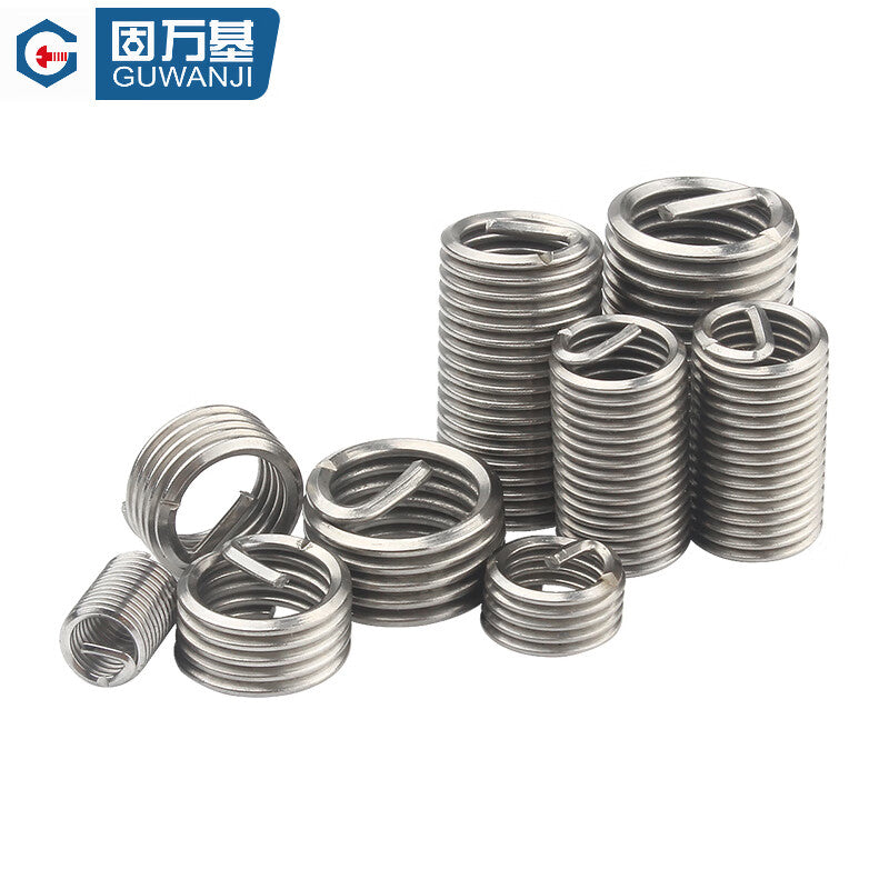GUWANJI Wire Thread Inserts, 304 Stainless Steel Wire Thread Inserts, Thread Protective Sleeves, Steel Inserts, M8x1.25x1.5D [20 pieces]