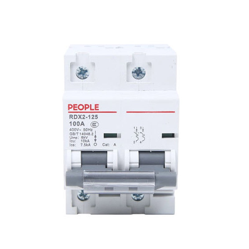 PEOPLE RDX2-125 2P 80A Small Circuit Breaker Air Switch