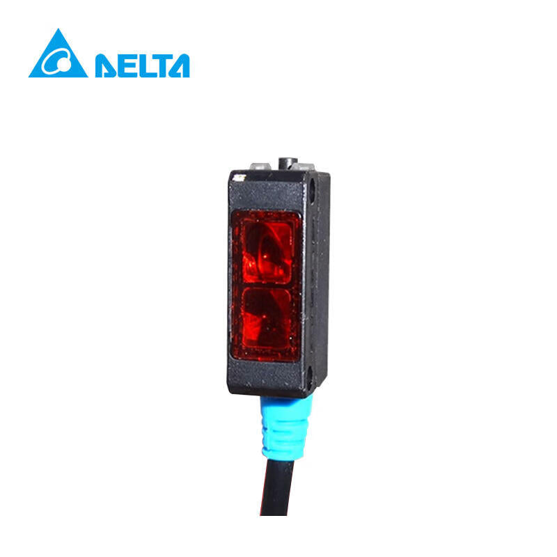 Delta diffuse reflection photoelectric sensor, Push-Pull output, DC12-24V operation, light-in/light-out, with self-learning button, 900mm detection distance; PS-RR9-US22