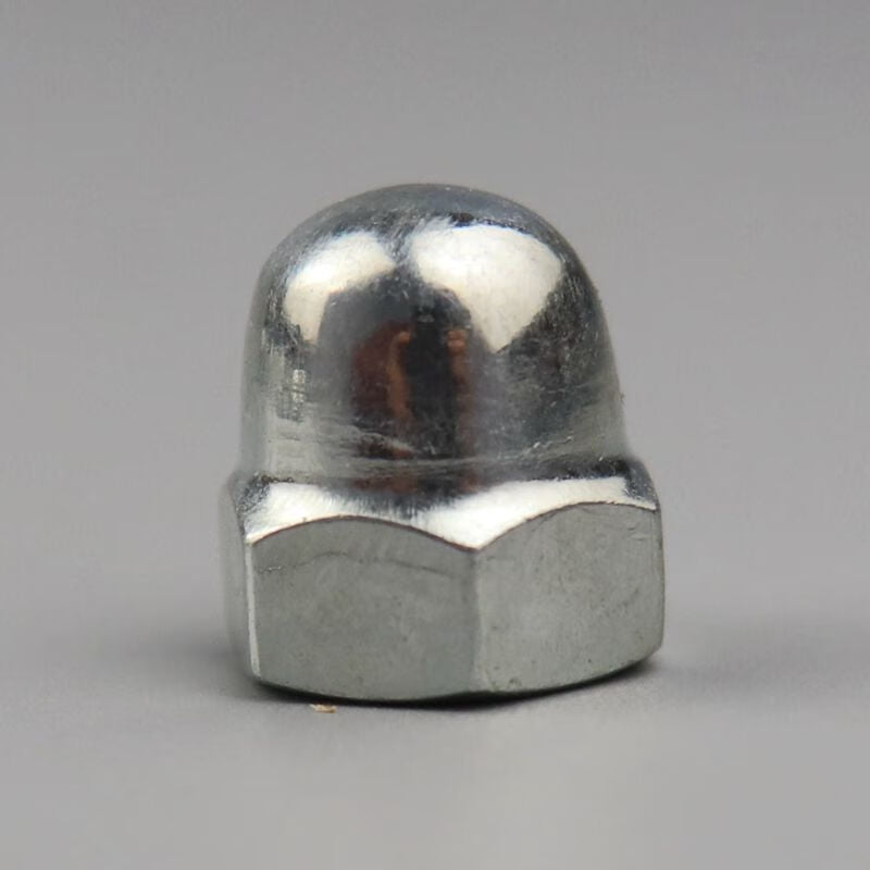 Zhiling Galvanized One-Piece Cap Nut, Decorative Round Head Ball Nut Cap, Cap-Shaped Hexagonal Nut M4 [100pcs]