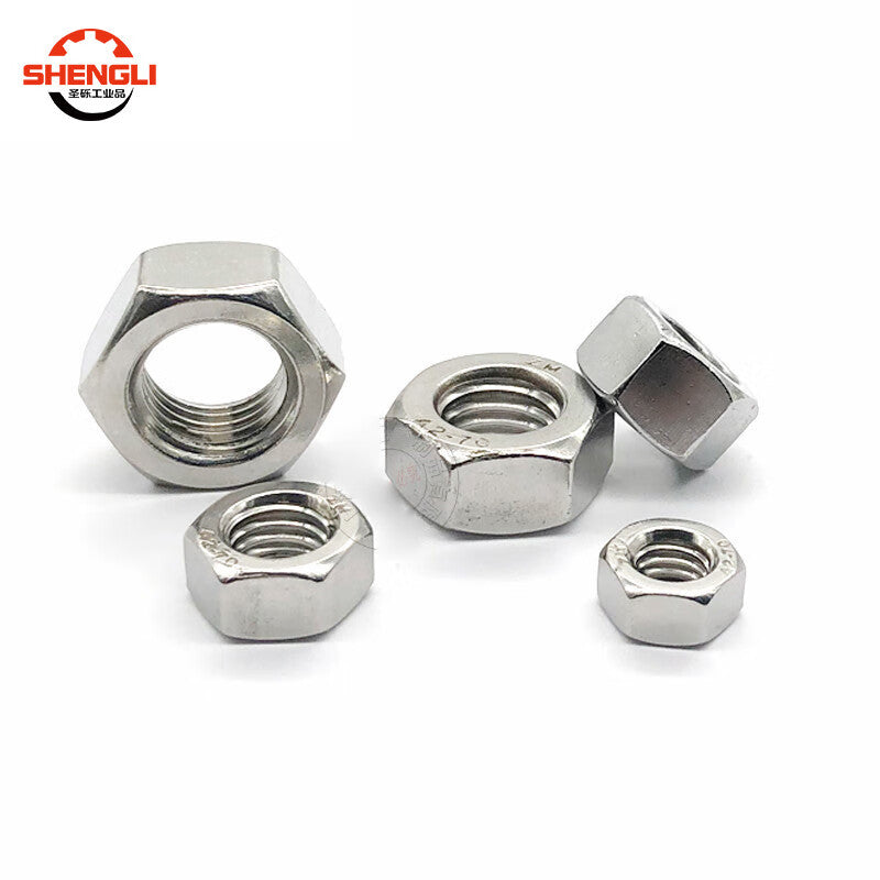Saint-Like 304 Stainless Steel Hex Nuts DIN934 Hex Screw Caps, 304 Material M5 [200 Pieces]