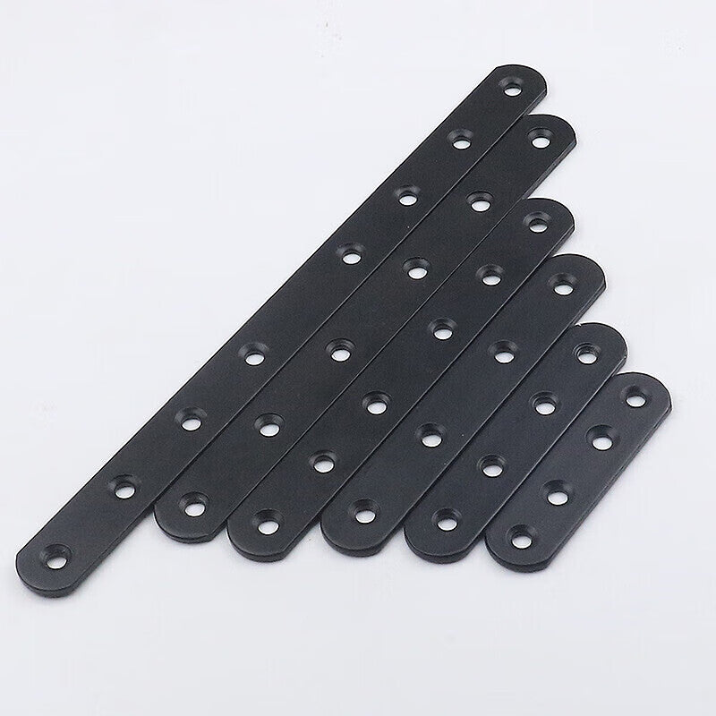 Jingu Lao Stainless Steel Angle Bracket Fixture Bracket, 90-degree Right Angle Bracket, Triangular Bracket, Black, L-shaped, 10 pieces, with screws, 50×50mm