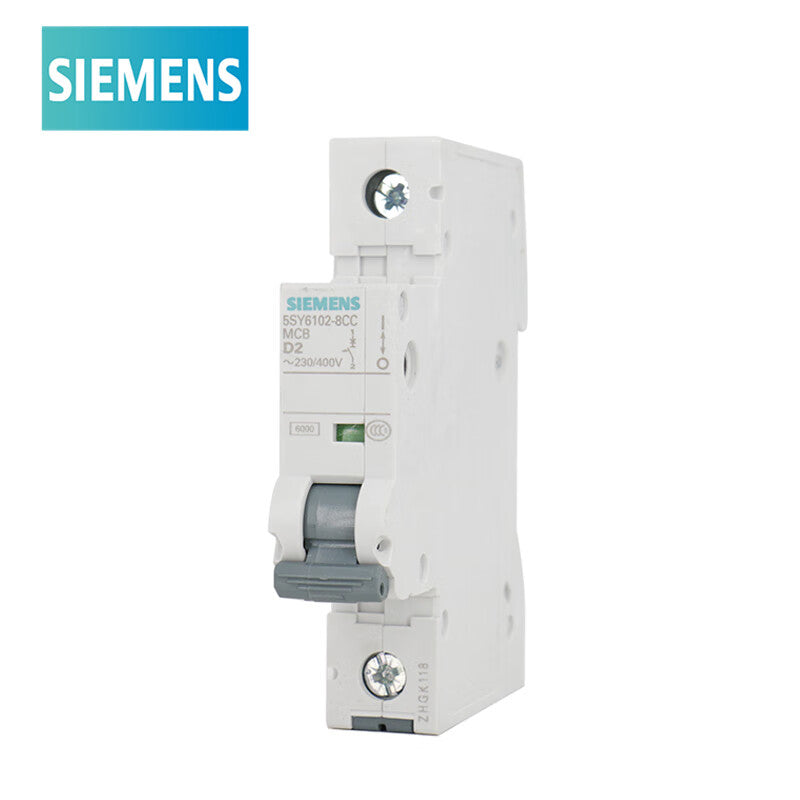 Siemens 5SY6102-8CC Circuit Breaker D Type 2A 1P 6KA