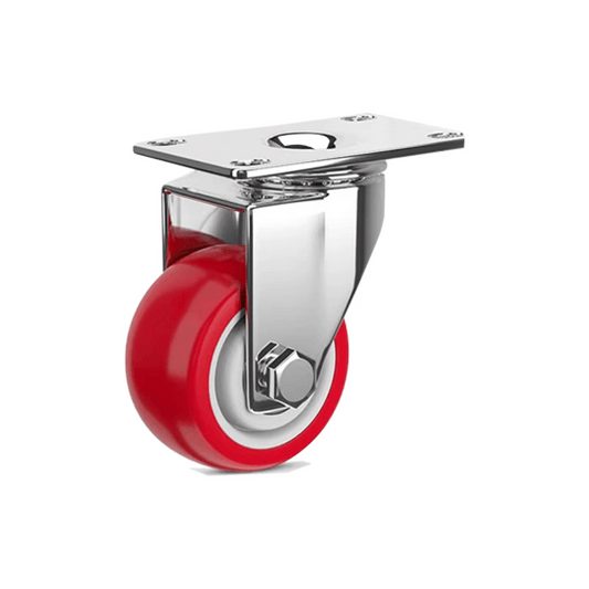 Tanzu handcarts, trolleys, small carts, trailers, cabinet doors, scaffolding, universal polyurethane red casters, 4-inch swivel wheels