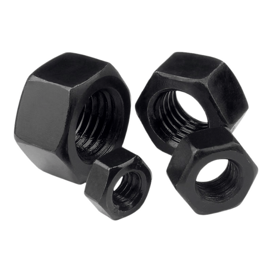 Steel Precast 12.9 grade blackened hexagonal nuts, national standard quality, high strength, black nuts and bolts, M12*1.25 (20 pieces per pack) [Jingcang]