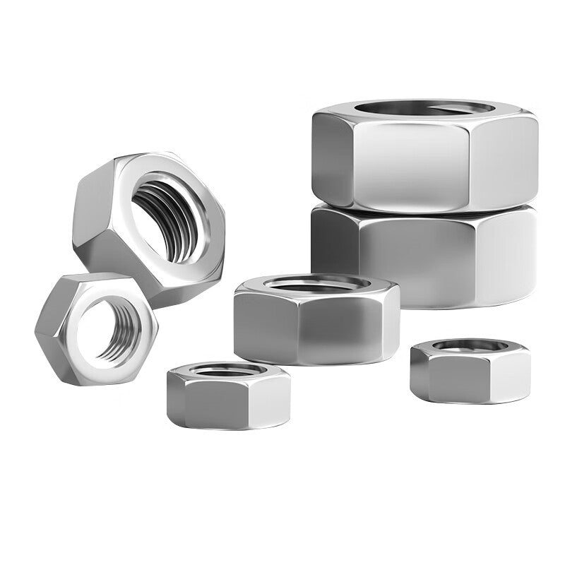 AOZHAN Industrial Co., Ltd. offers a full range of 304 stainless steel ANSI B18.2.2 American standard hex nuts in sizes 3/8 (650 pieces/box).