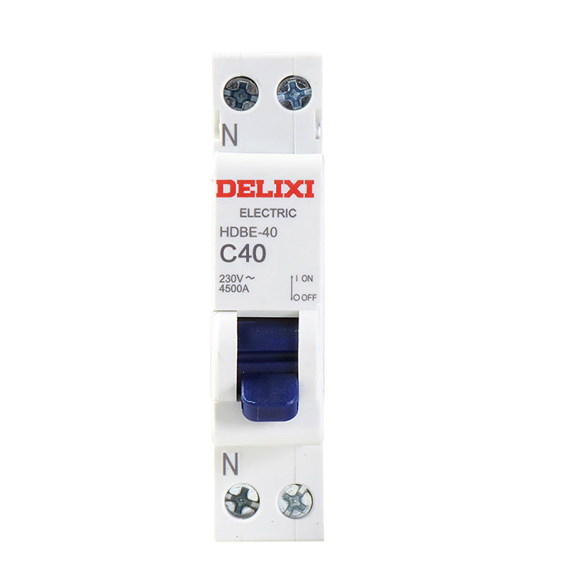 Delixi air switch small circuit breaker HDBE-40 1P+NC 25A HDBE40C25