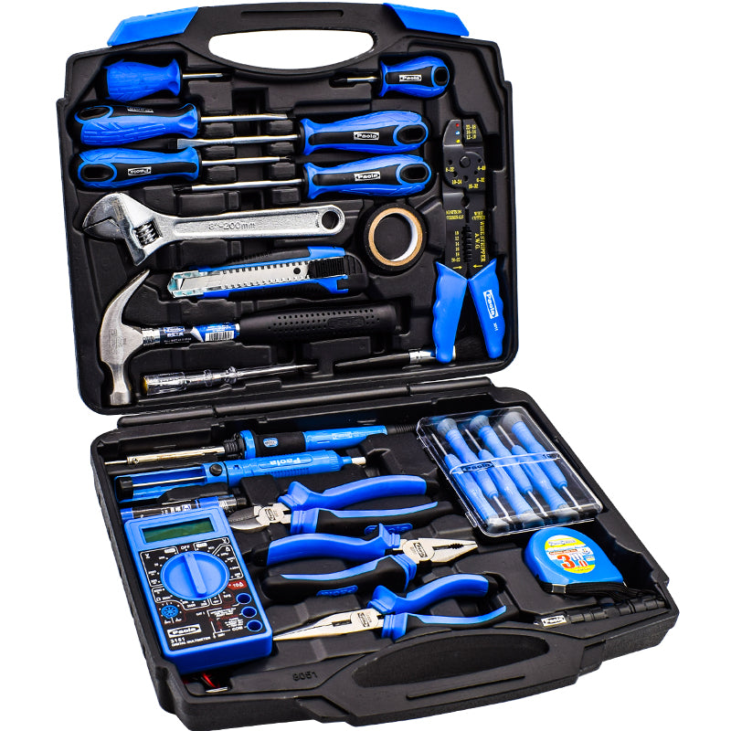 Paola 30-Piece Tool Box - Advanced Telecommunications Set - Electrician Maintenance Kit (Model: 8058)