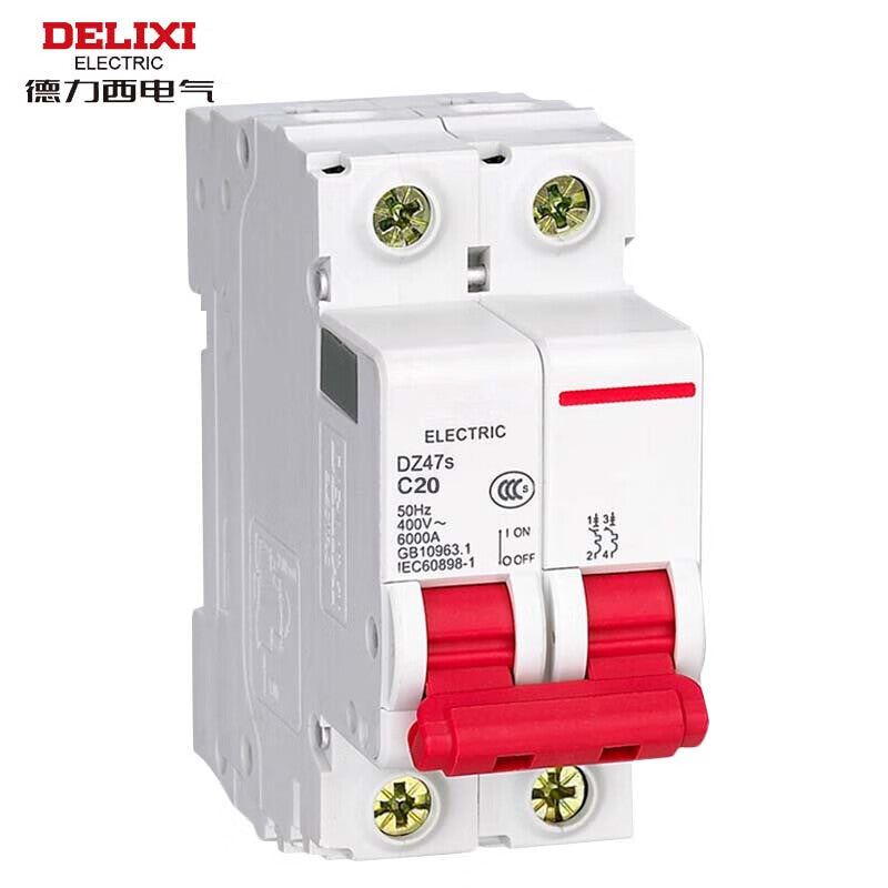 DELIXI ELECTRIC AC miniature circuit breaker small home appliance air switch DZ47s 2P C type 16A