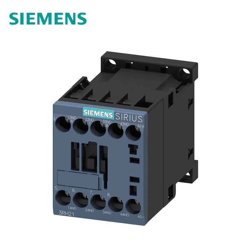 Siemens auxiliary contactor, 4NO, 24VDC with integrated diode, size S00, screw terminal connection; 3RH21401FB40
