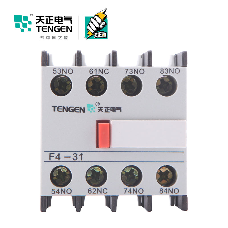Tianzheng Electric F4 auxiliary contact 3NO+1NC top installation 02030010007 contactor accessories
