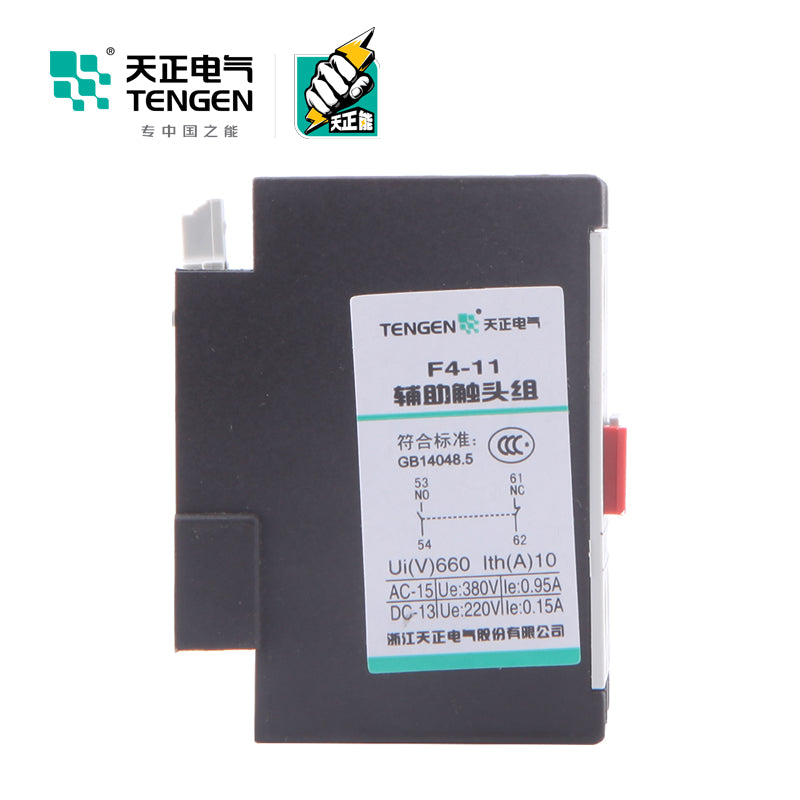 Tianzheng Electric F4 auxiliary contact 1NO+1NC top installation 02030010003 contactor accessories