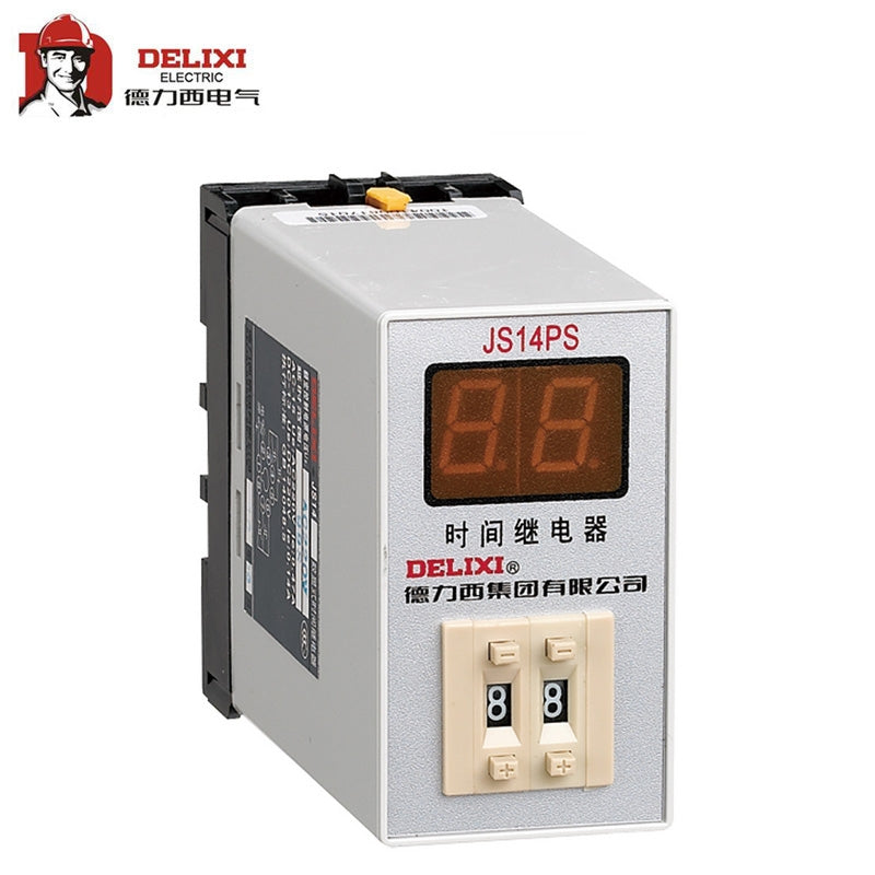 Delixi Electric Digital Display Time Relay JS14C 0.1M-9.9M AC220V