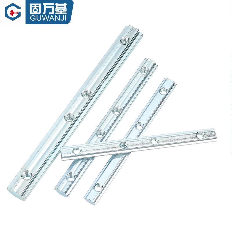 Guwanji GWJ-175 Profile Straight Connector, Aluminum Profile Straight Connector Splicing and Fixing Parts, National Standard, European Standard, Extended Groove, National Standard 40 Type - M6 [2 pieces]