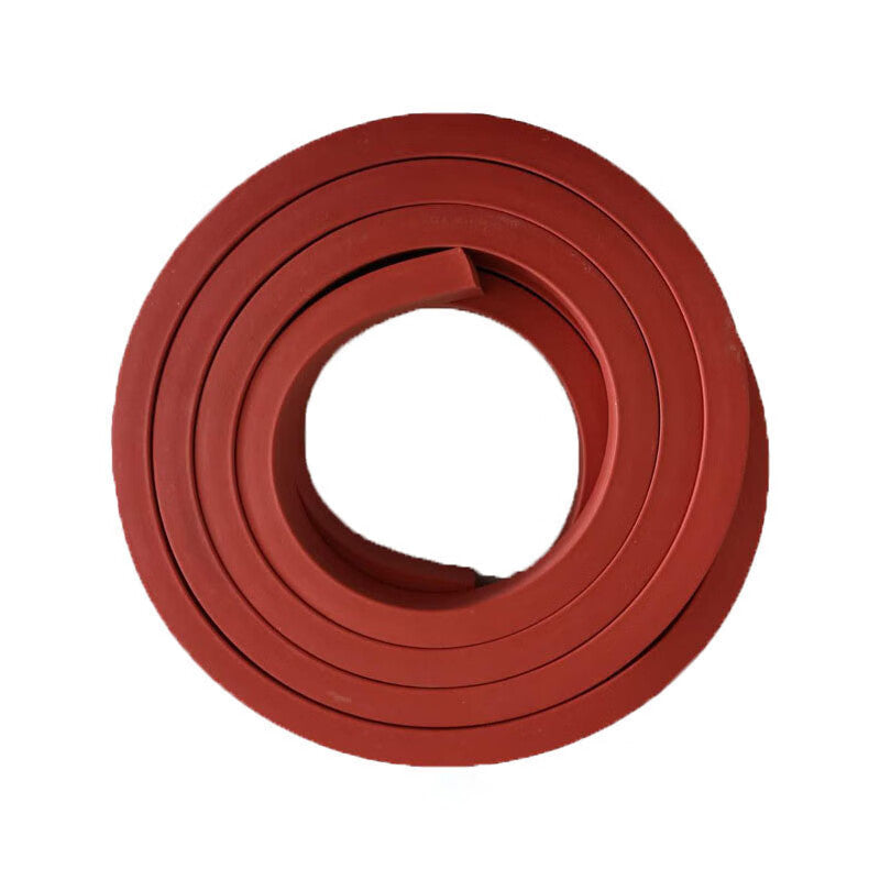 Deqi High Temperature Resistant Silicone Strips, Sponge Rubber Silicone Foam Strips, Oven Motor Cabinet Sponge Strips, Red, 10mm*50mm (1 meter)