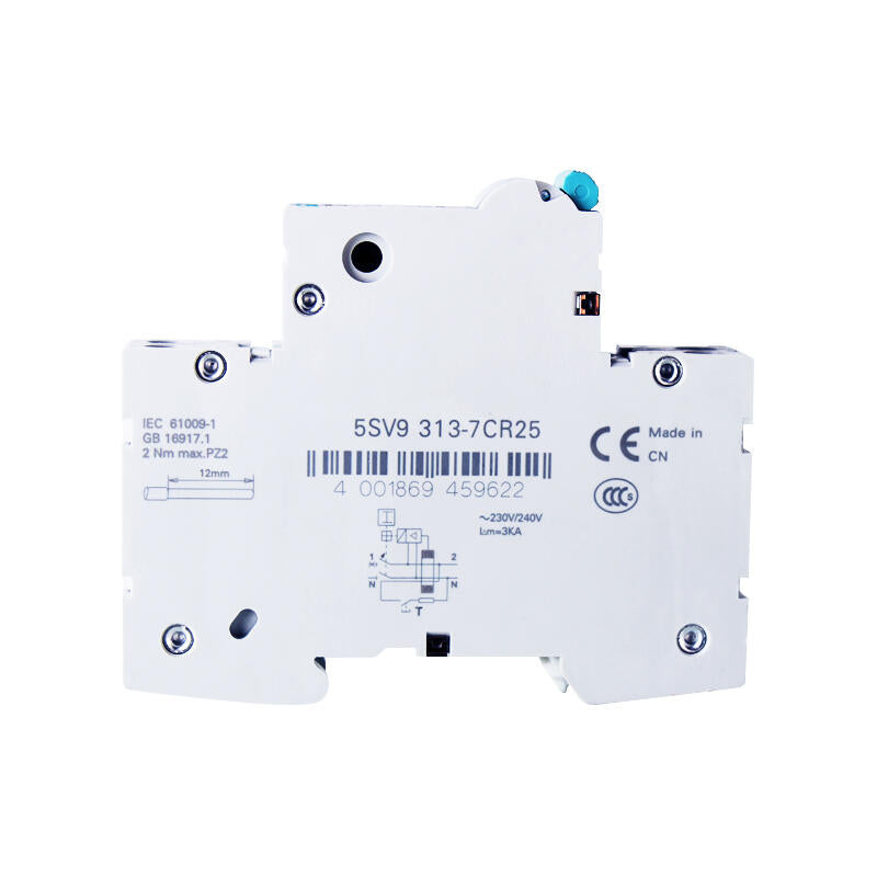 Siemens compact electronic residual current protection circuit breaker 16A 1P+NC 6kA 30mA A; 5SV9/SN A 30mA 1P+N 6KA C16