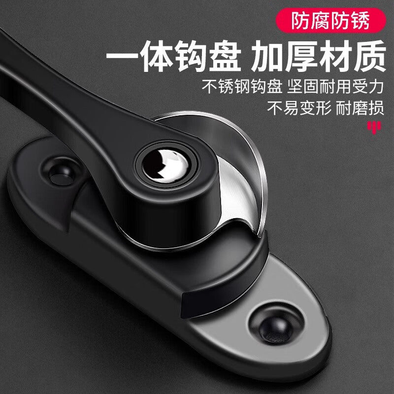 Pango Precision Universal Two-Way Sliding Door and Window Anti-theft Lock, Security Lock [Sand Grey Square Handle], 53mm Hole Spacing, 2-Pack