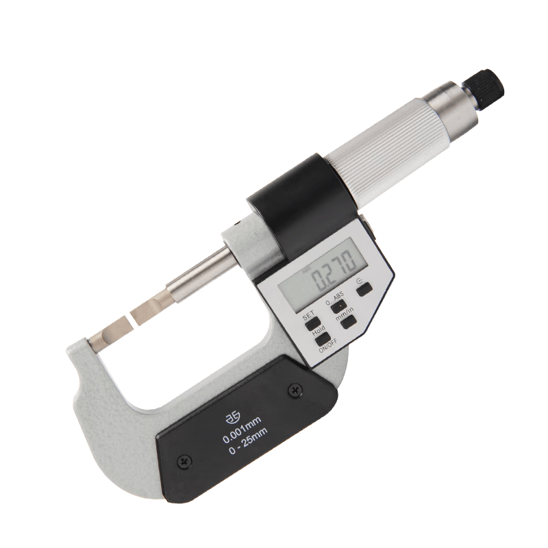 Northwest Qinghai Qingliang Digital Electronic Outer Diameter Thin Blade Knife-Edge Micrometer 0.4/0.7 Keyway Flat Head Slit Groove Calculator 231-21-040/A Type 0-25mm